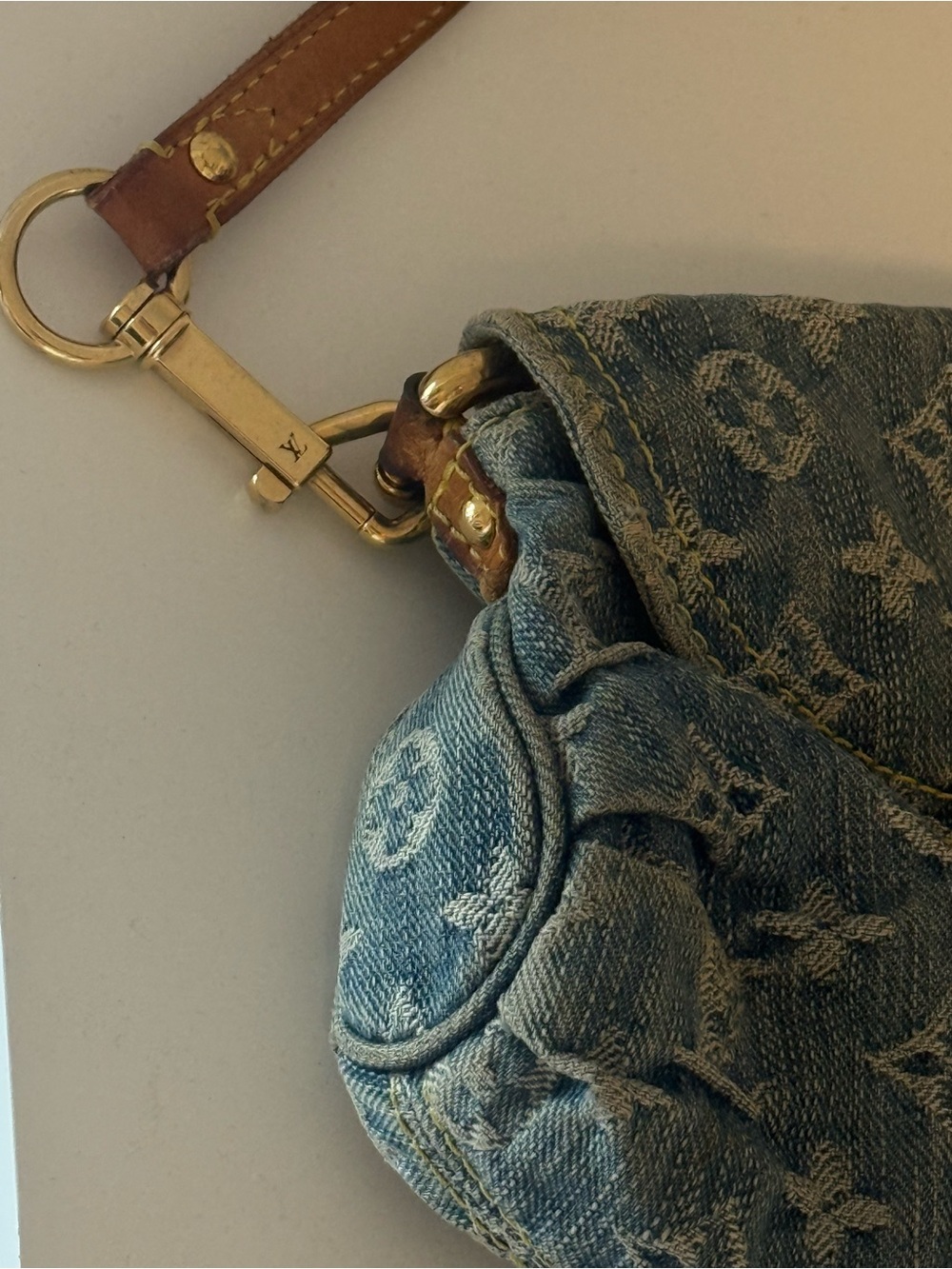 LV Mini Pleaty Denim Bag - Picture 3 of 8